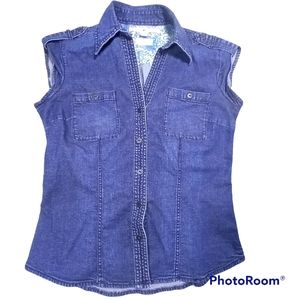 Tommy Hilfiger Sleeveless Denim Top